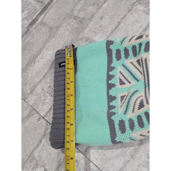 Patagonia Kids Powder Town Beanie Snow Beam Nouveau Green One Size - Picture 9 of 9